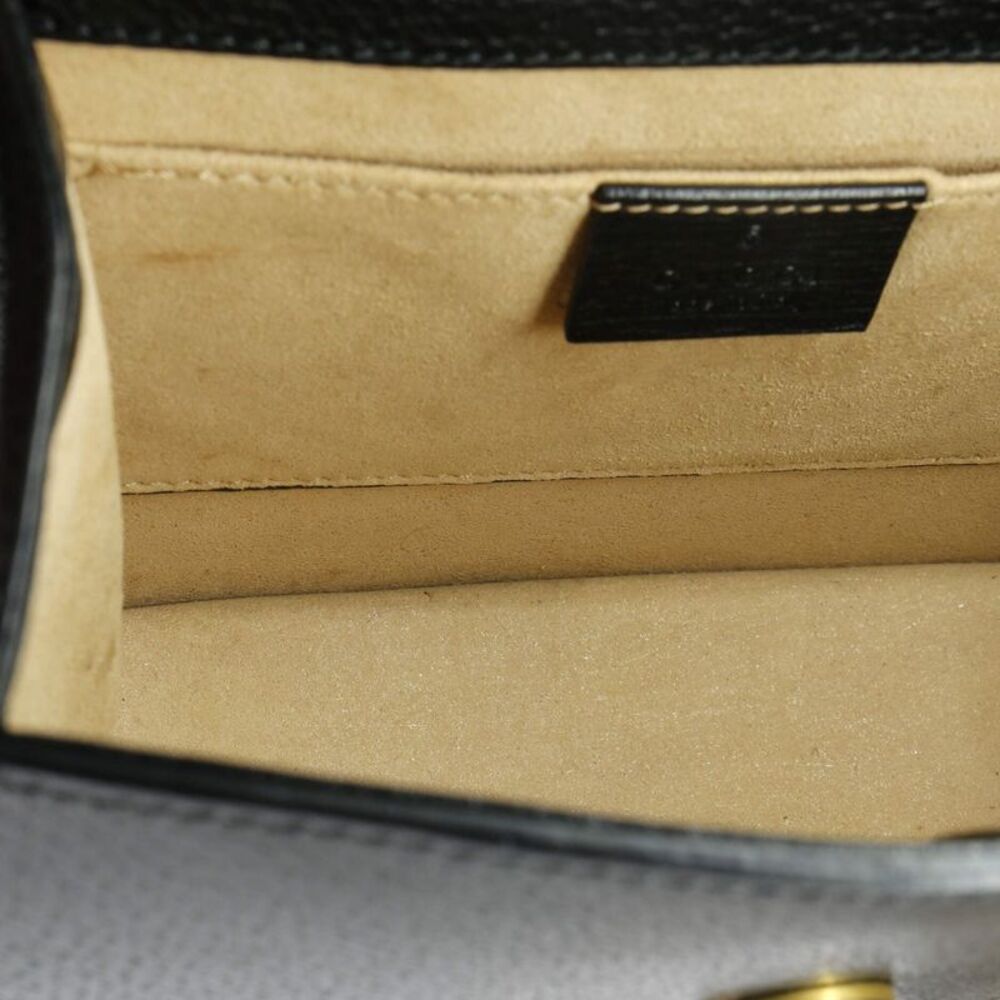 Gucci Totem Shoulder Bag Leather Small Black - Picture 5 of 8